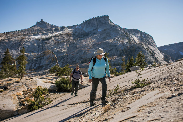 Image of couple in love getting adventure session photography in Yosemite’s high country out of Tuolumne Meadows.