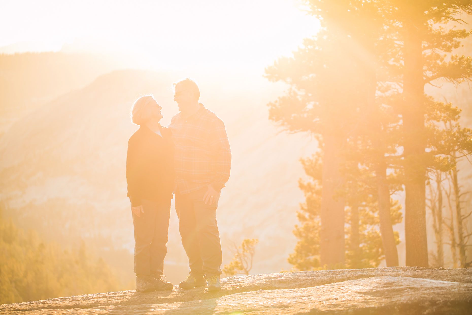 Image of couple in love getting adventure session photography in Yosemite’s high country out of Tuolumne Meadows.