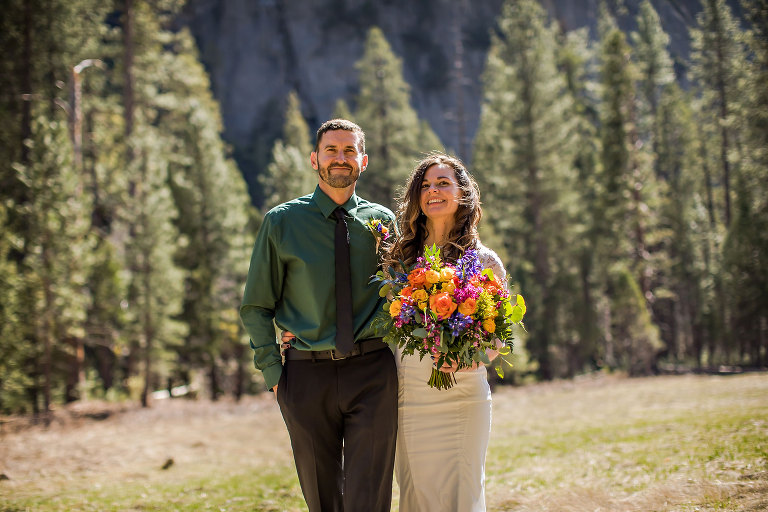 Adventure elopement photography of wedding couple.