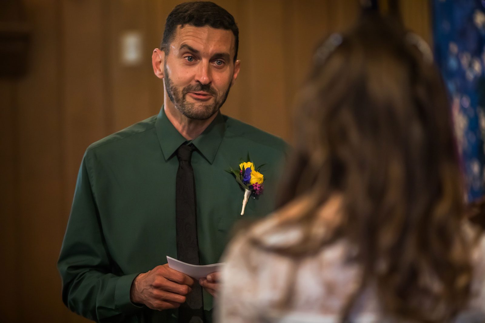 Intimate wedding photography of couple in Yosemite.