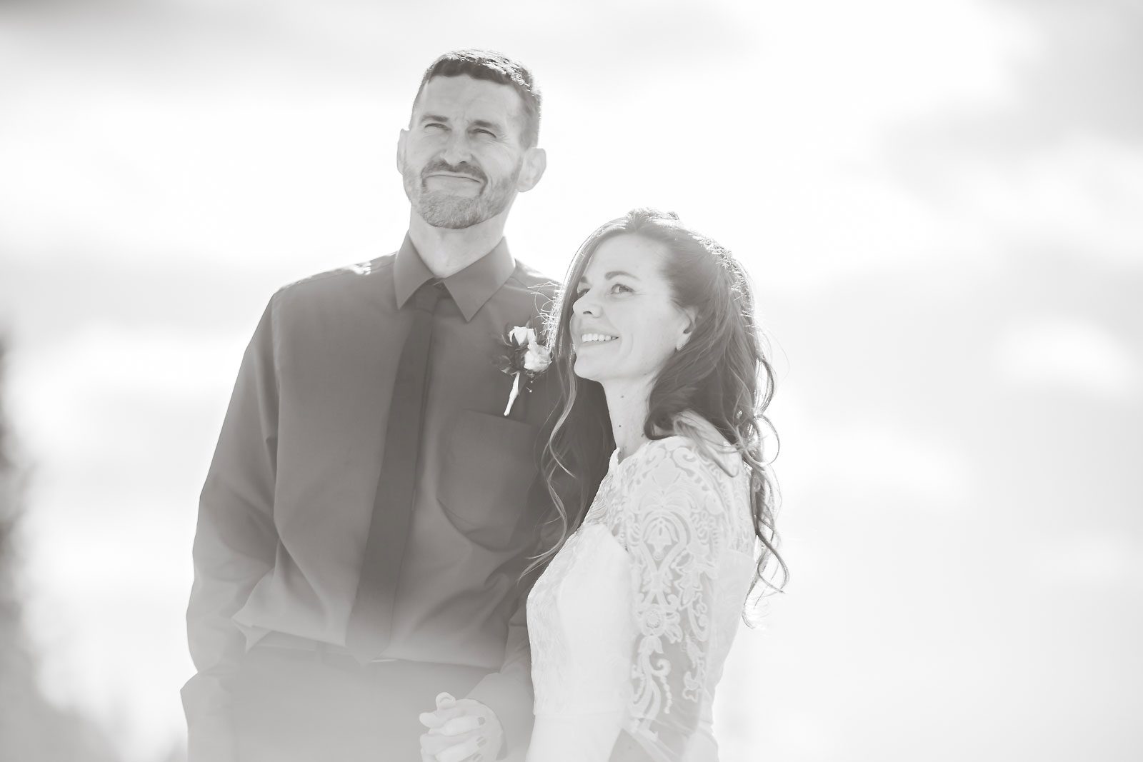 Adventure elopement photography of wedding couple.