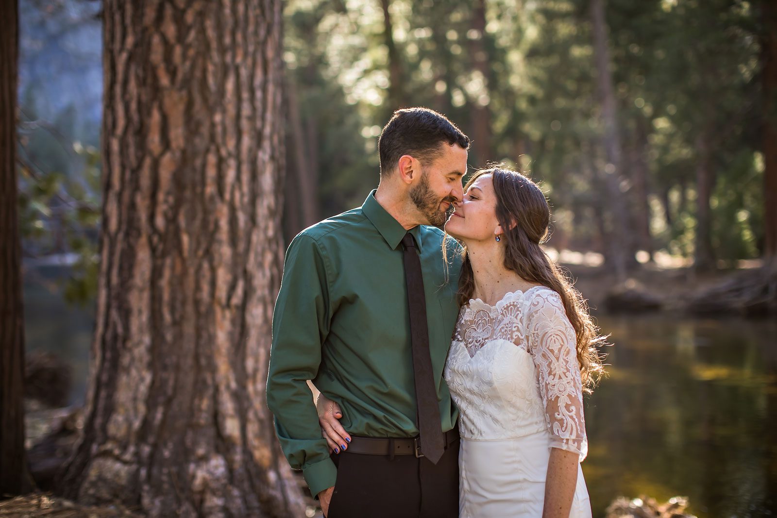 Adventure elopement photography of wedding couple.
