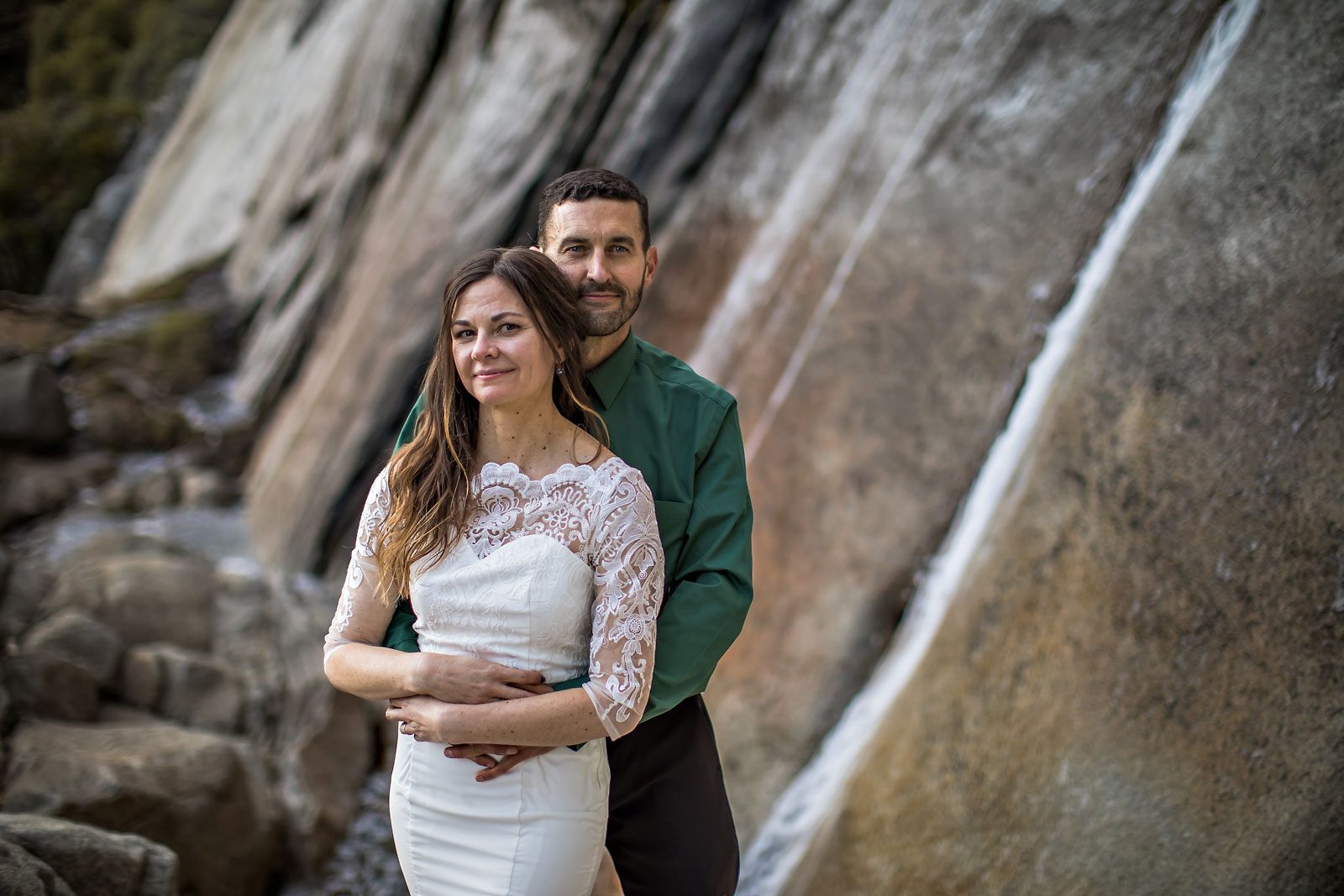 Adventure elopement photography of wedding couple.