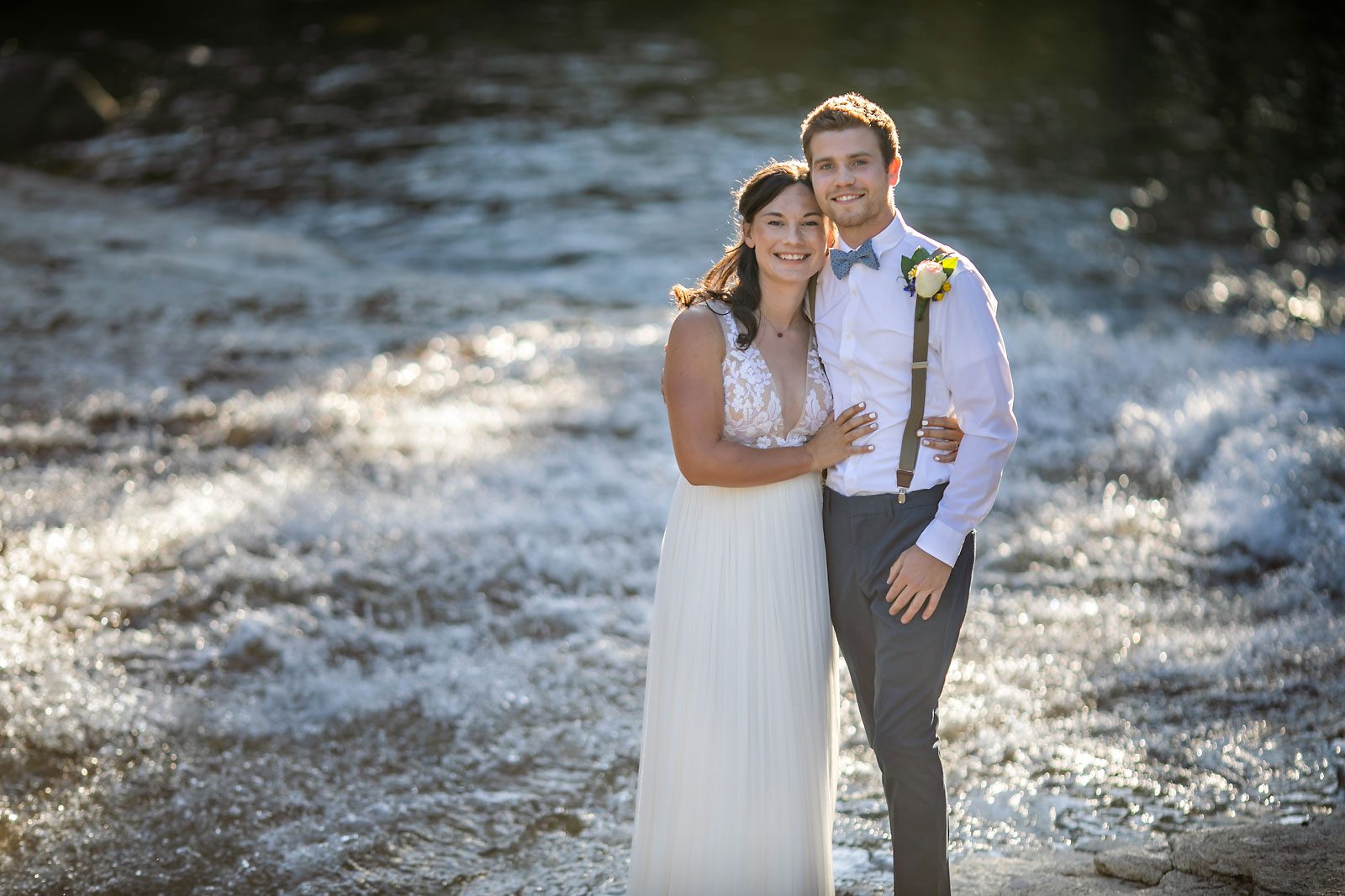 Yosemite elopement photo of wedding couple.