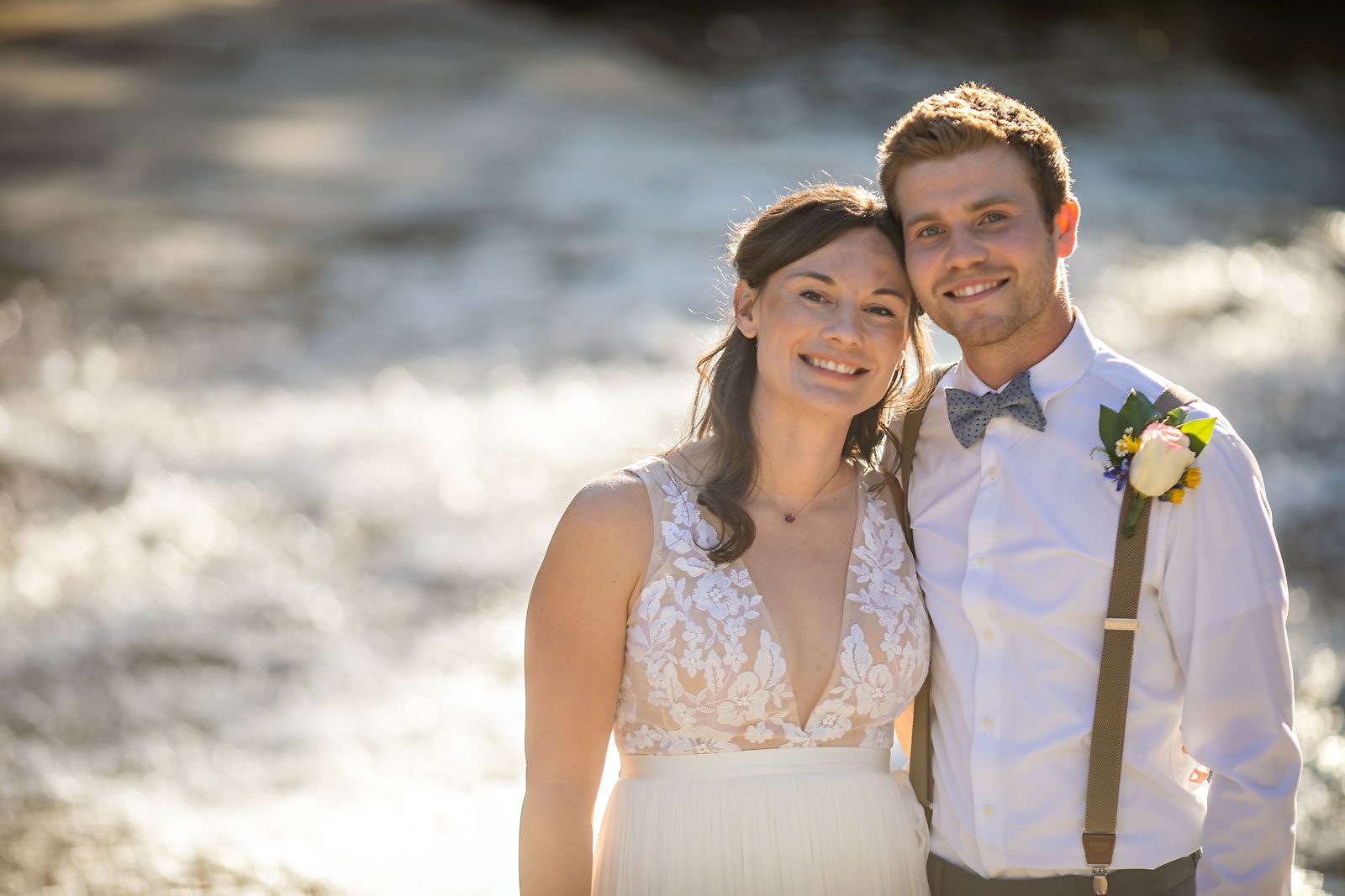 Yosemite elopement photo of wedding couple.