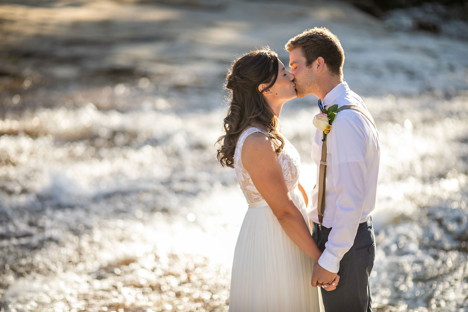 Yosemite elopement photo of wedding couple.