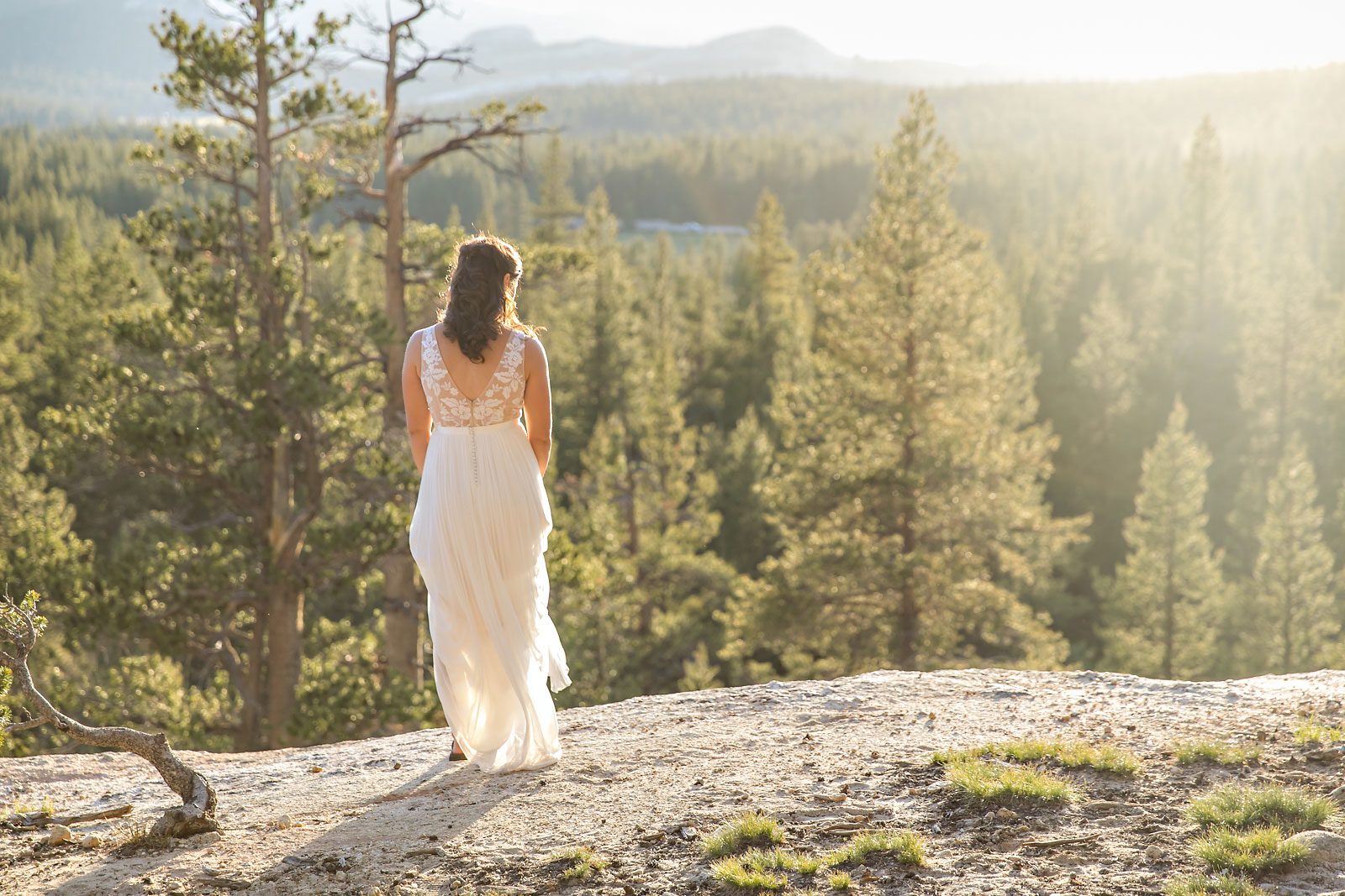 Yosemite elopement photo of wedding couple.
