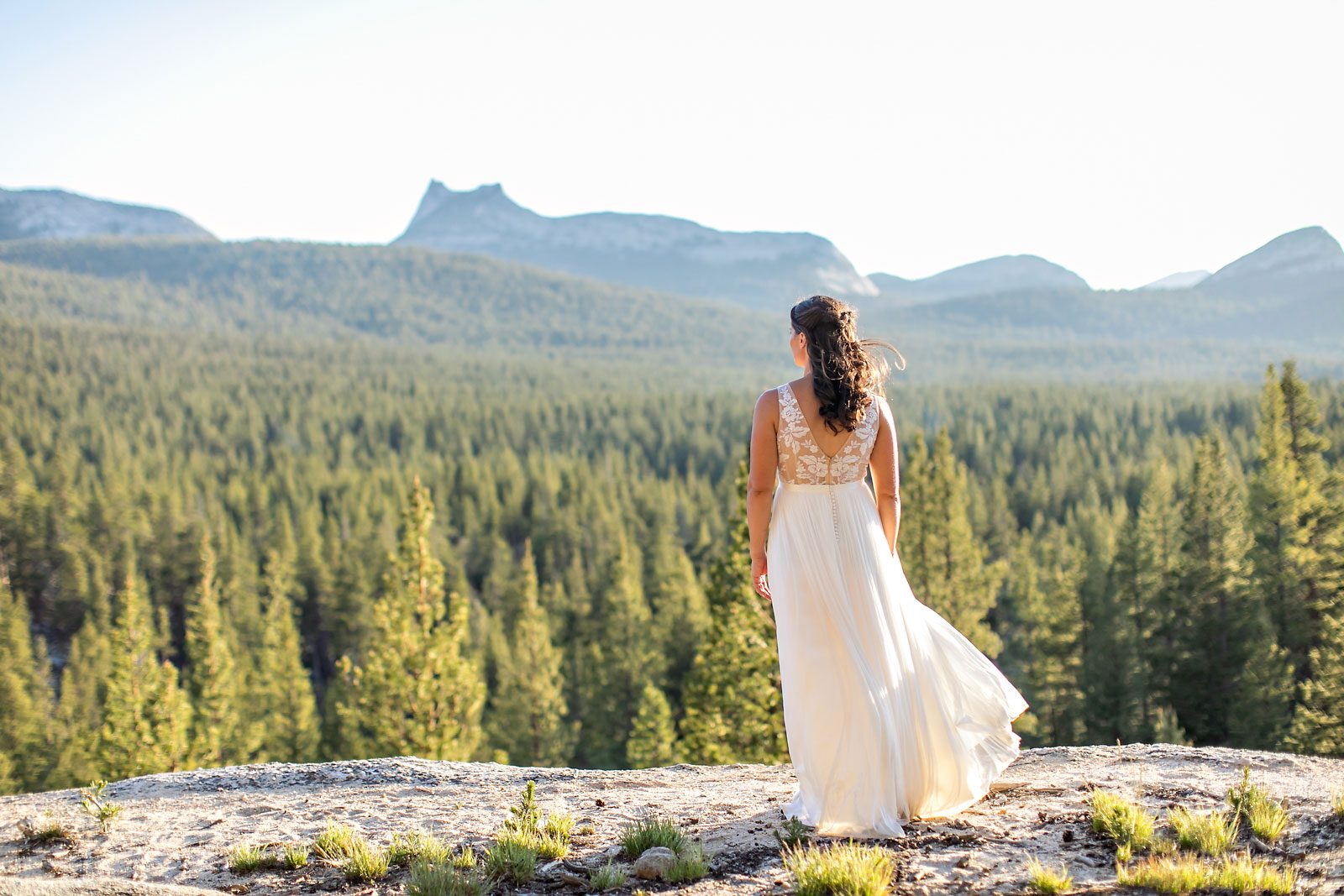 Yosemite elopement photo of wedding couple.