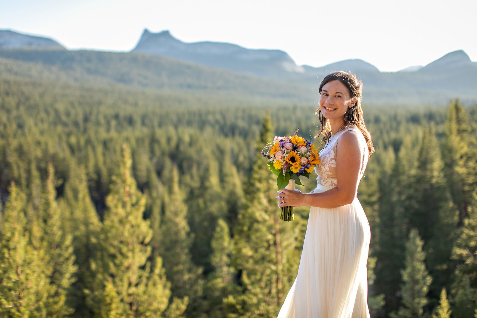Yosemite elopement photo of wedding couple.