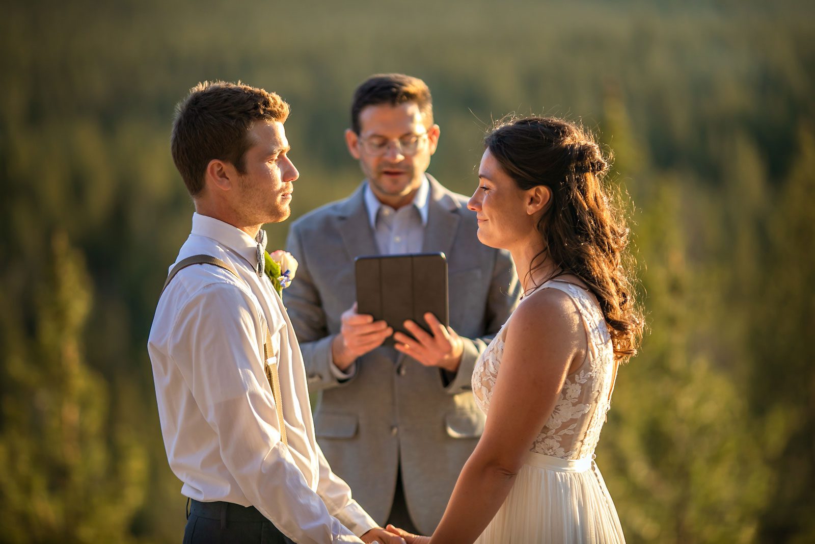 Yosemite elopement photo of wedding couple.