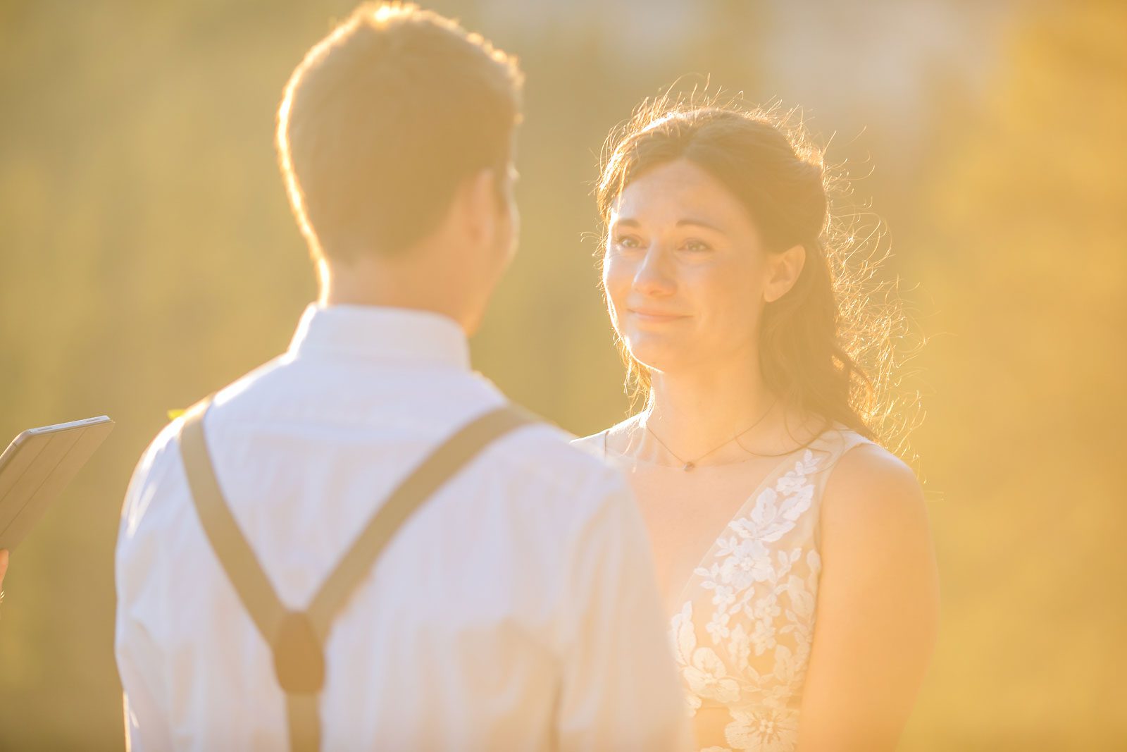 Yosemite elopement photo of wedding couple.