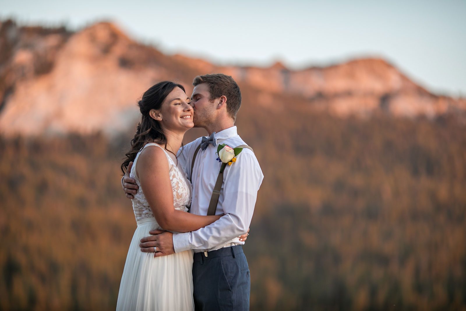 Yosemite elopement photo of wedding couple.
