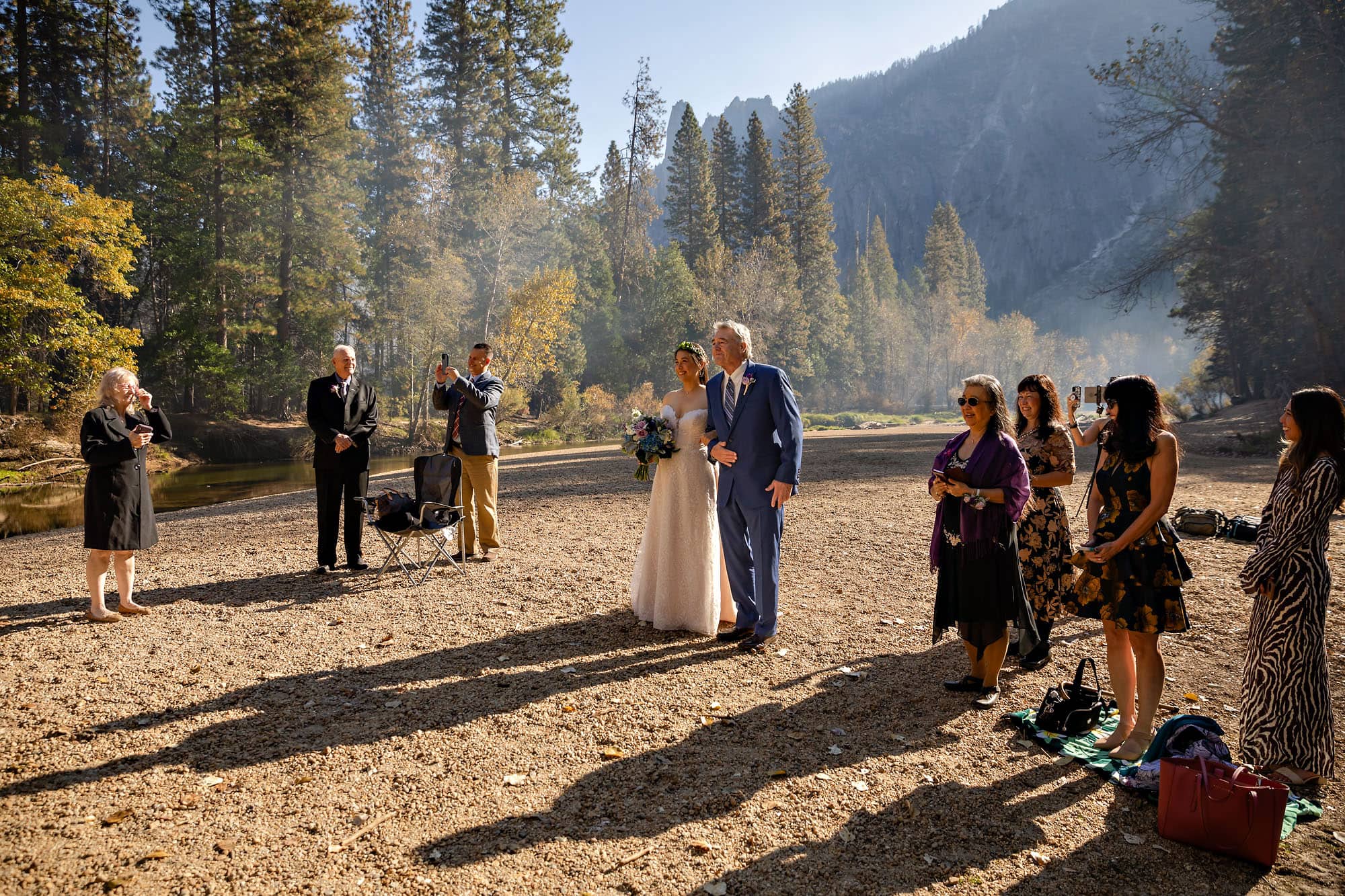 wedding ceremony at Cathedral Beach