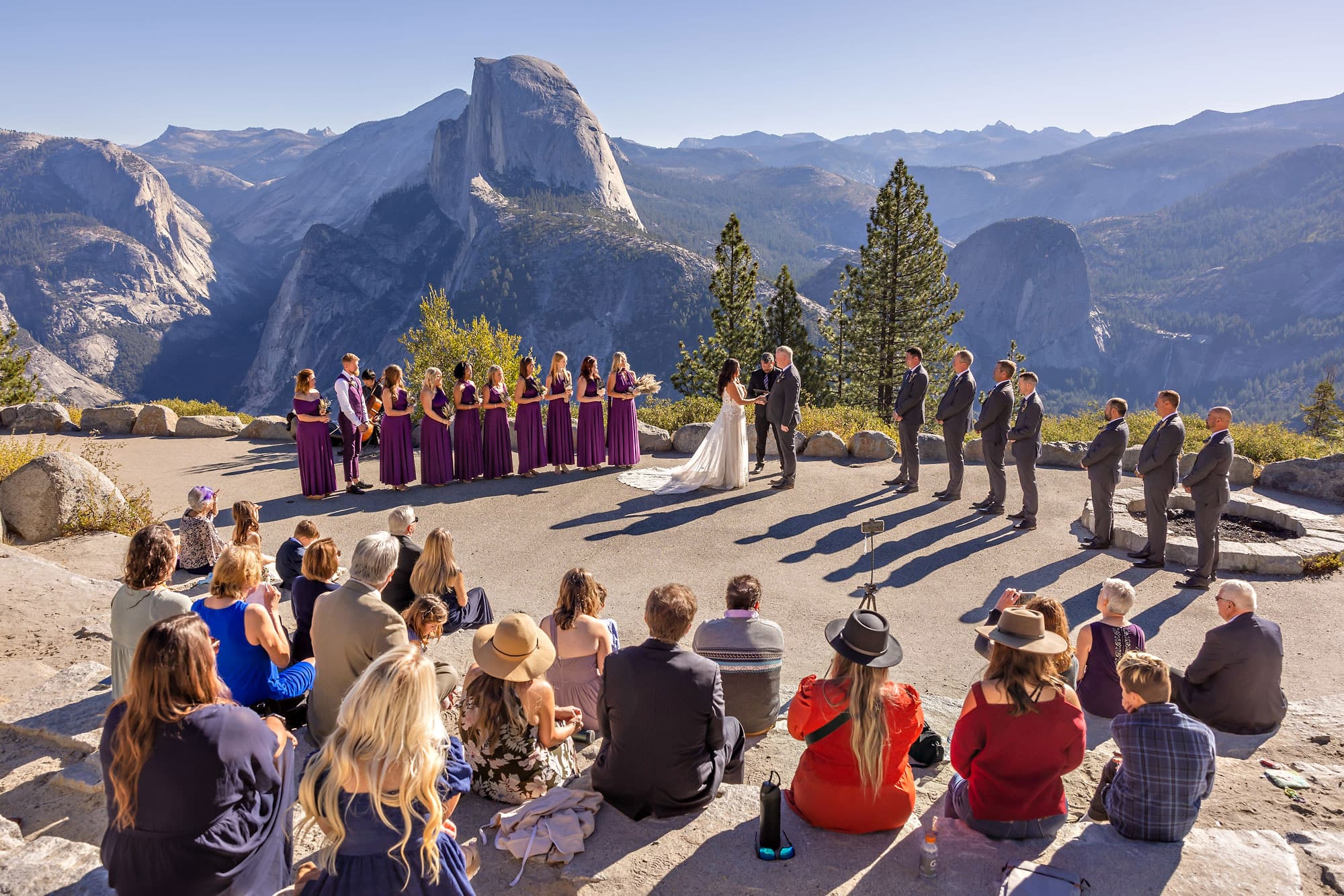 Full wedding ceremony at Glacier Point